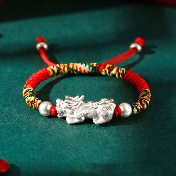 999 Sterling Silver PiXiu King Kong Knot Kids Bracelet, image 11, healing bracelet