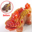 PiXiu Coin Tea Pet – Red-brown PiXiu Before color change with dark inset, copper coin detail