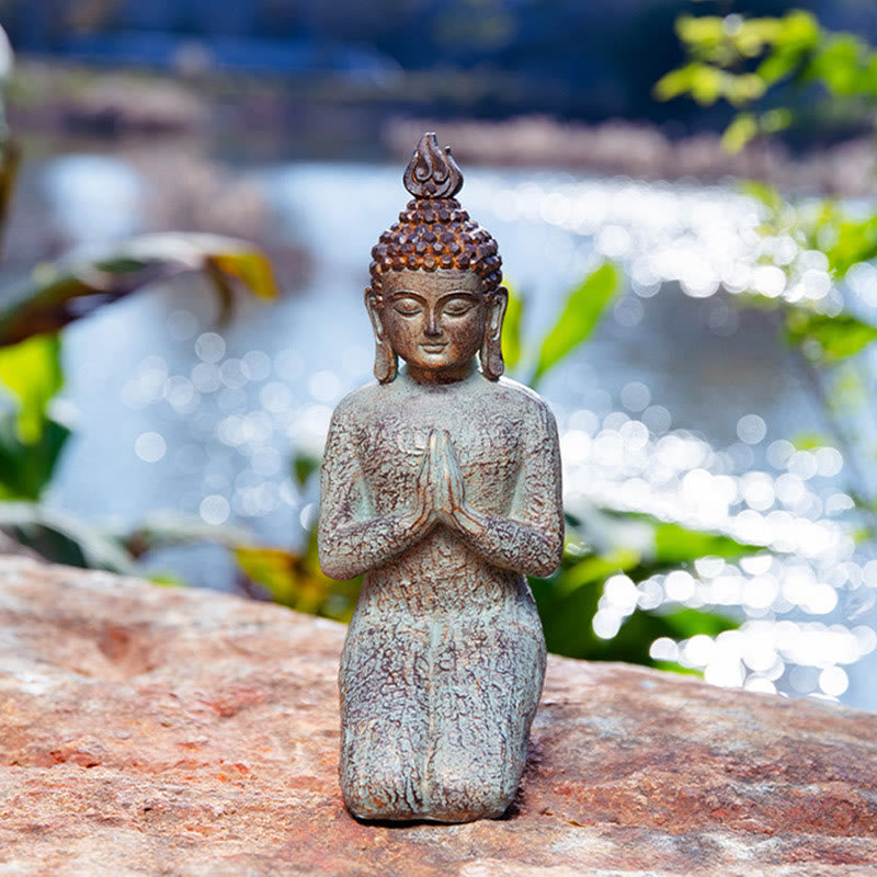 Yellow Jambhala Copper Buddha Statue – facial expression close-up, compassionate wealth guardian