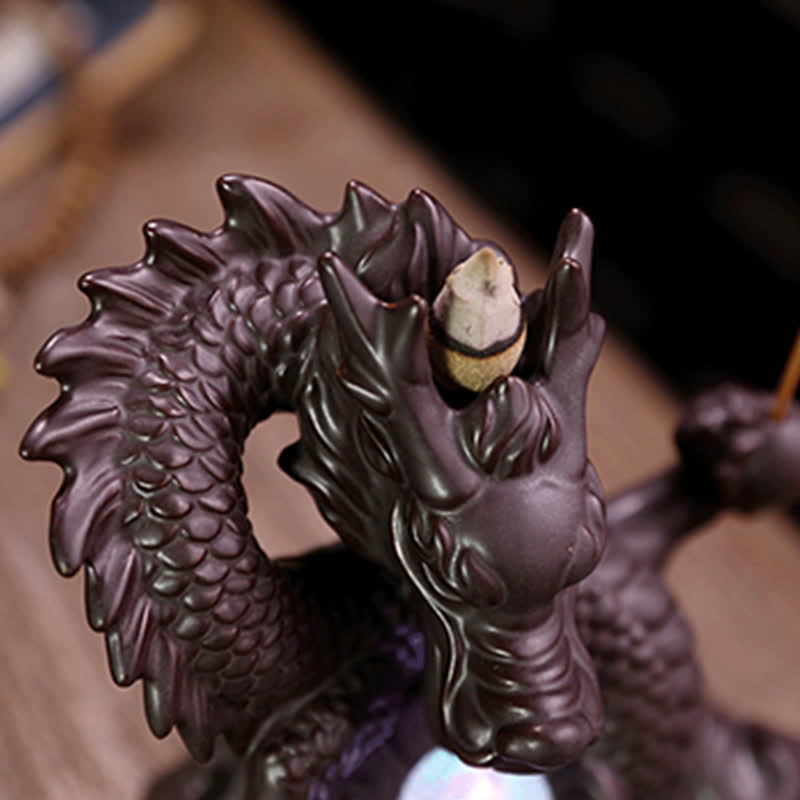 Dragon Incense Burner Head – Intricate scales with cone on top, artisan