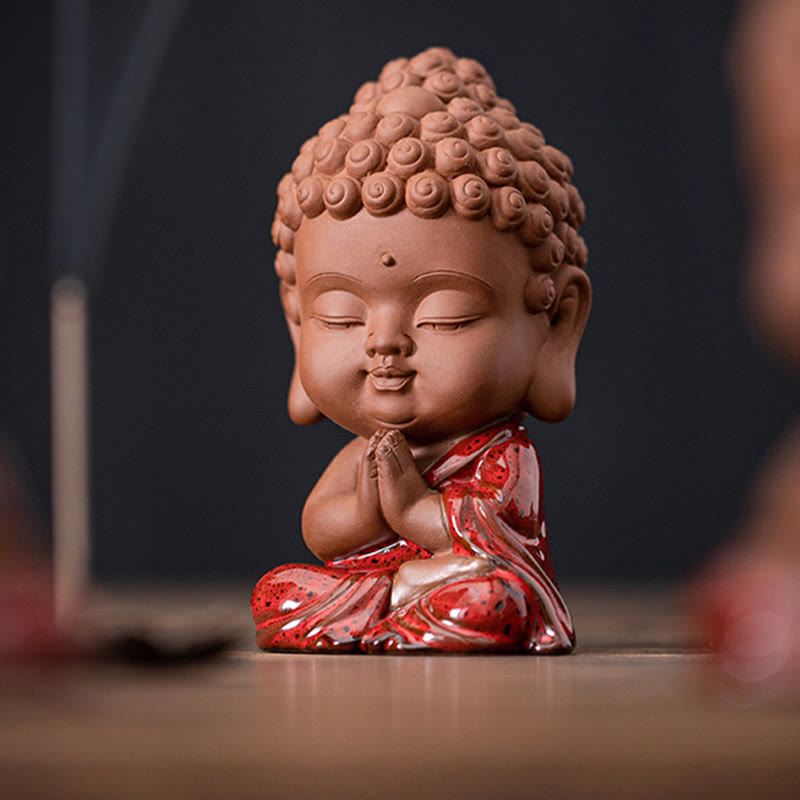 Gautama Kwan Yin Ceramic Set – Kwan Yin holding vase of compassion, white porcelain deity statue