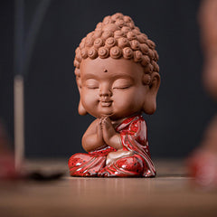 Gautama Kwan Yin Ceramic Set – Kwan Yin holding vase of compassion, white porcelain deity statue