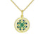 Silver Lotus Zircon Necklace – Gold mandala on white background, Ornate design