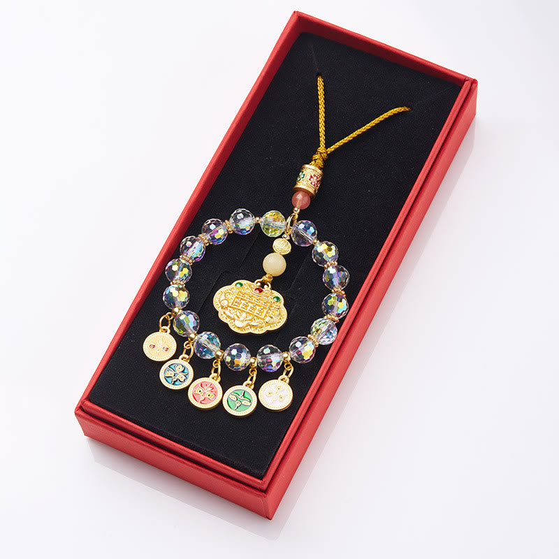 Five God Wealth Koi Hanging – Gold coin and ingot accents, prosperity good luck charm