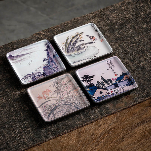 Mountain Lake Ceramic Plate Incense Burner