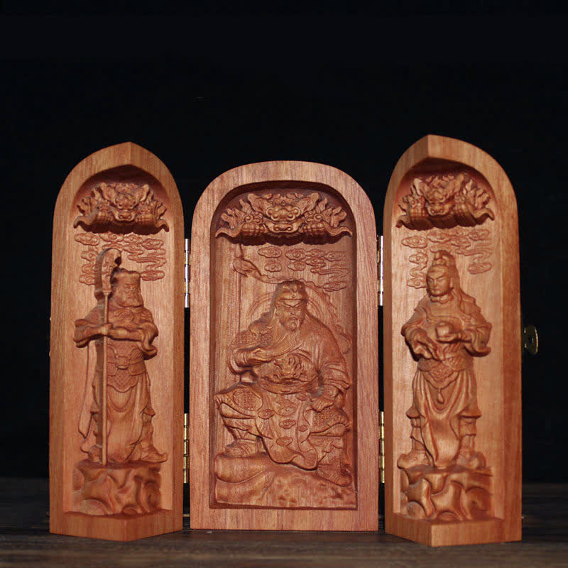 Kwan Yin Statue Gift – boxed packaging, cherry wood spiritual