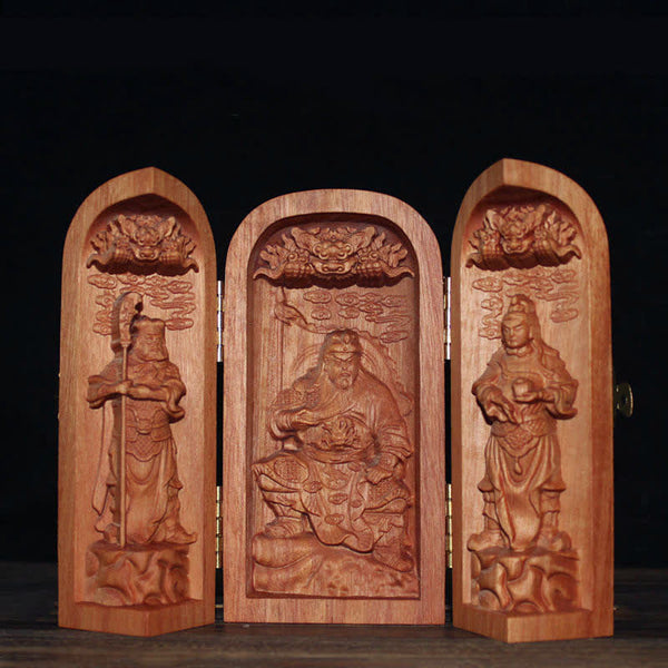 Kwan Yin Statue Gift – boxed packaging, cherry wood spiritual