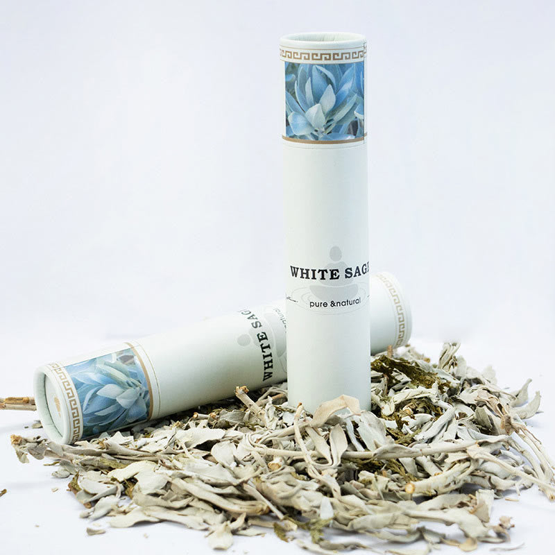 White Sage Incense Sticks - two pure natural tubes with dried sage, purifying Hauptbild