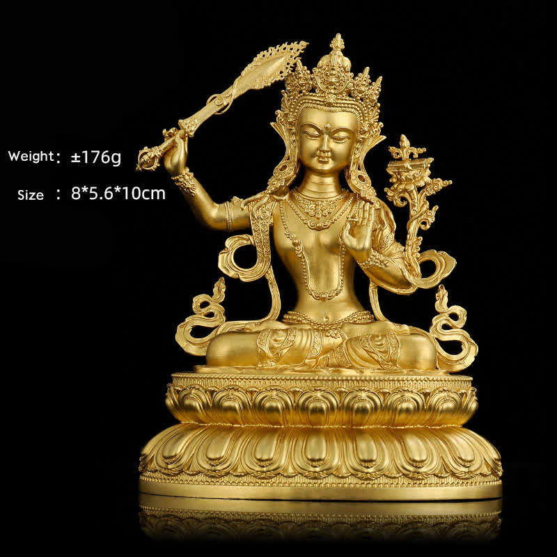 Shakyamuni Amitabha Medicine Buddha Copper Statue Decor – ruler size comparison, collectible statue scale