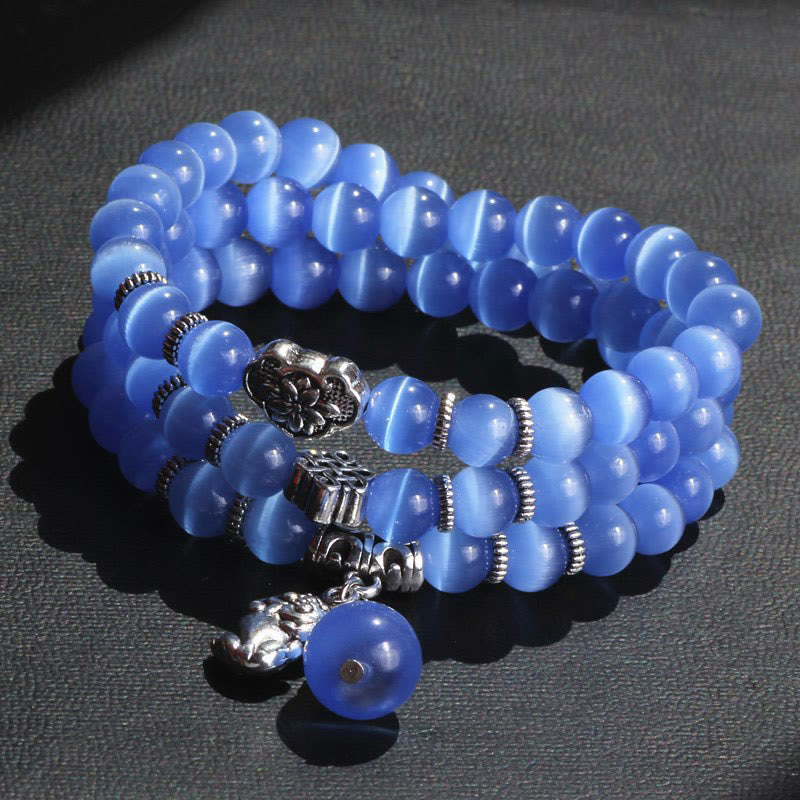 Cat Eye PiXiu Triple Wrap Bracelet, image 21, healing bracelet