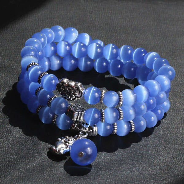 Cat Eye PiXiu Triple Wrap Bracelet, image 21, healing bracelet