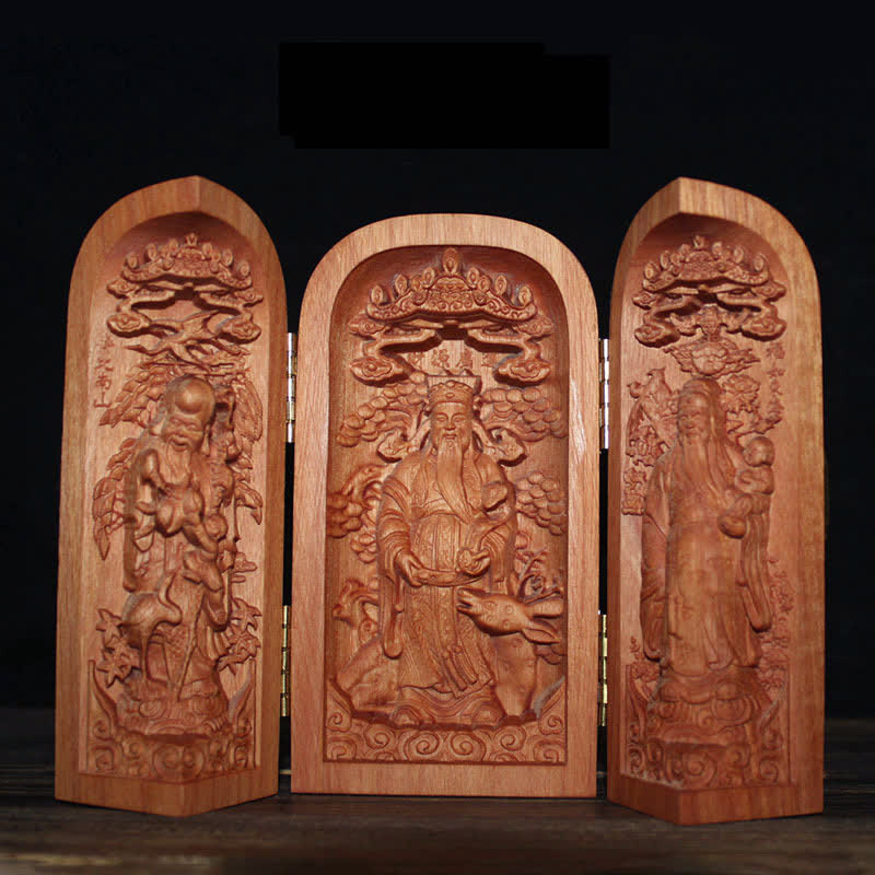 Kwan Yin Compassion Statue – hand detail, wood carving mastery