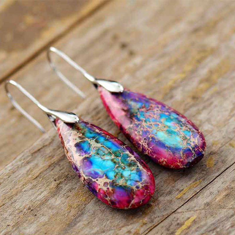 Emperor Stone Happiness Earrings, image 7, earring jewelry