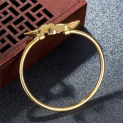 Double Koi Fish Copper Prosperity Bracelet – worn on wrist, adjustable copper fit