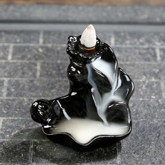 Ceramic Waterfall Backflow Incense Burner | Meditation Healing & Zen