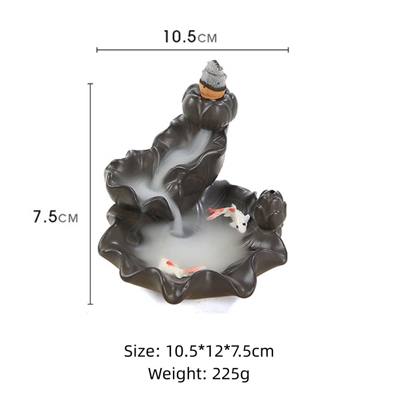 Koi Fish Purple Clay Incense Burner – texture of purple clay surface, natural zisha clay artistry