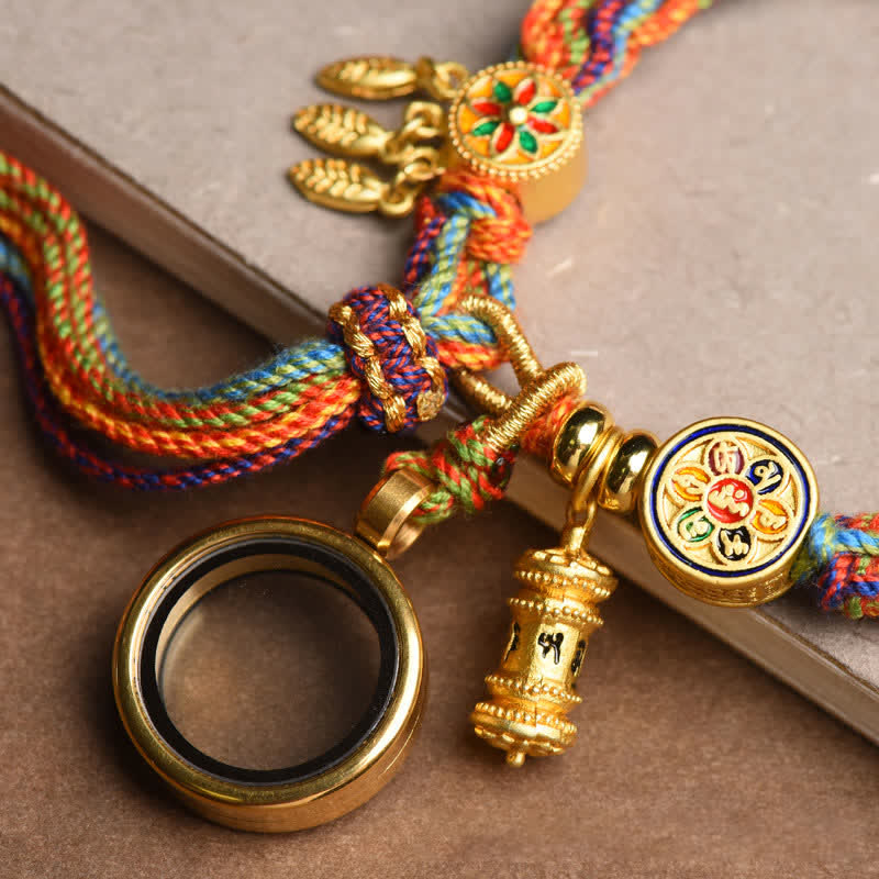 Om Mani Padme Hum Dreamcatcher Reincarnation Bracelet, image 9, healing bracelet