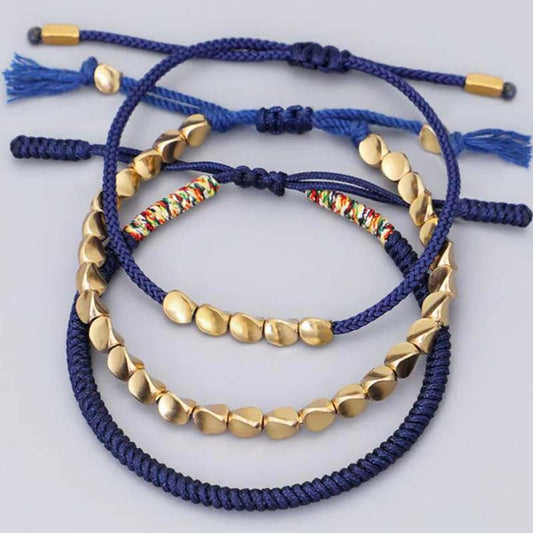3 PCS Tibetan Copper Beads Bracelet Set – 2, image 2, healing bracelet