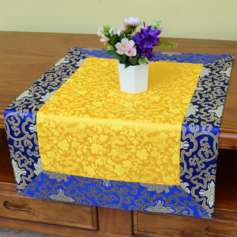 Dragon Vajra Altar Table Runner – Dragon symbol card with luck and strength, spiritual