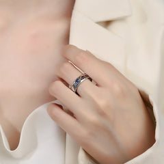 Koi Fish Auspicious Cloud Copper Ring – side angle showing ring band thickness, wealth amulet ring