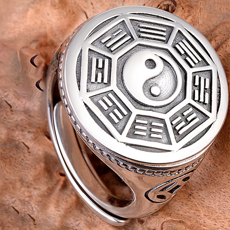 Yin Yang Copper Adjustable Ring Secondary image