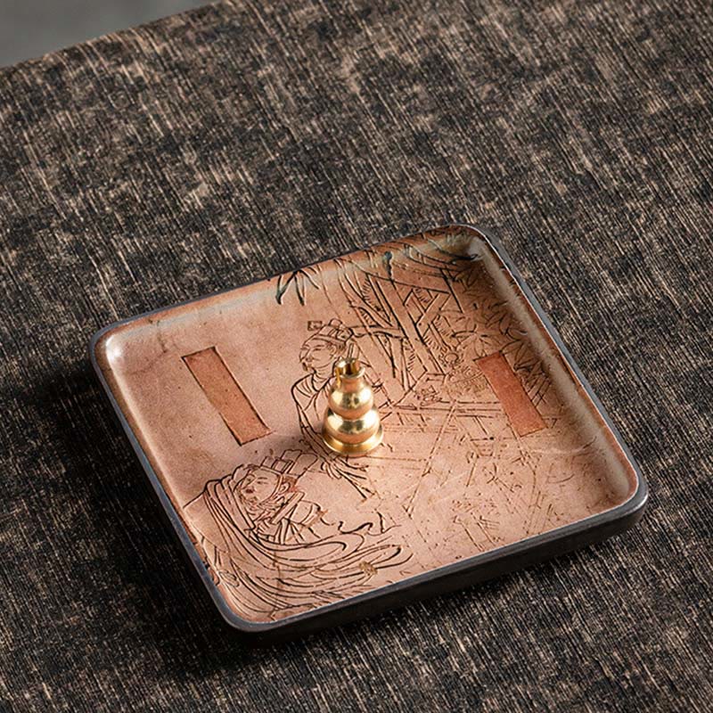Mountain Lake Ceramic Plate Incense Burner