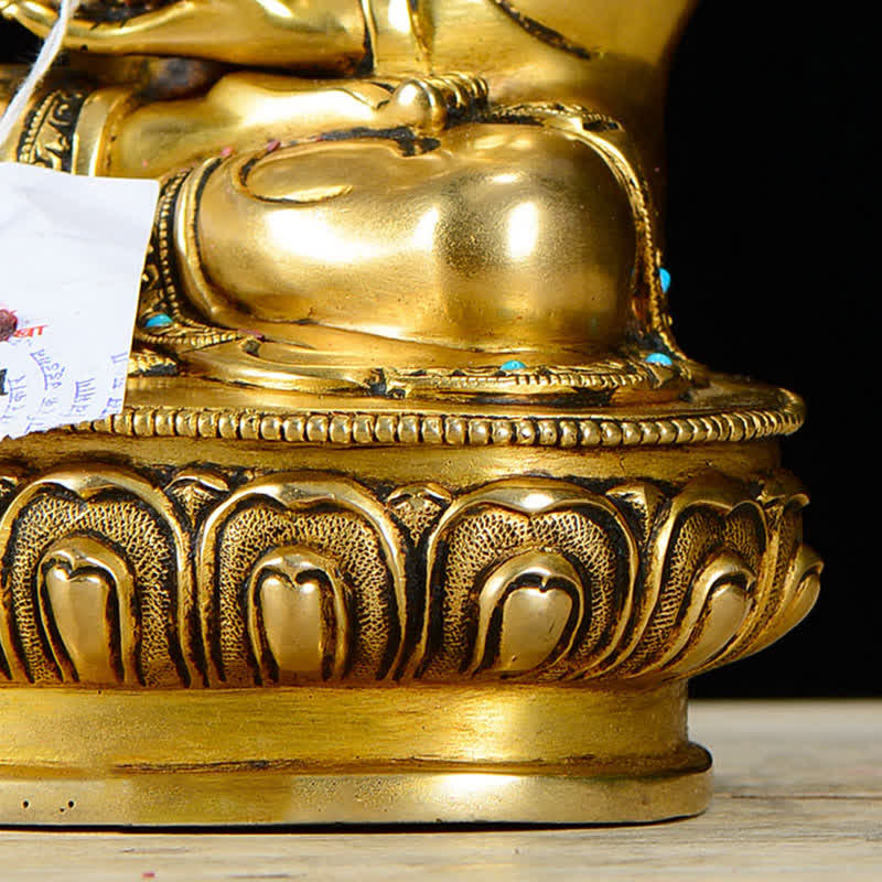 Shakyamuni Compassion Copper Buddha Statue Home Decoration – paperback book size comparison, compact tabletop decor