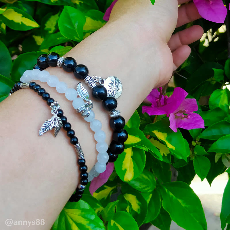 3PCS Natural Crystal Lotus Bracelet Set | Healing & Inner Peace