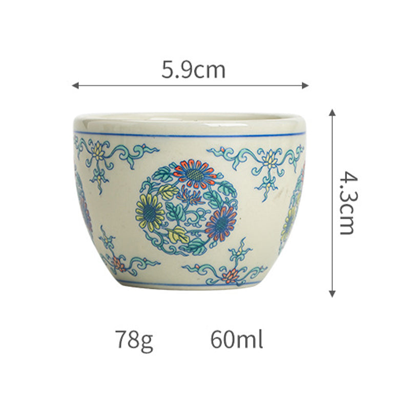 Koi Arowana Cup – natural daylight showing glaze texture, Chinese tea ware