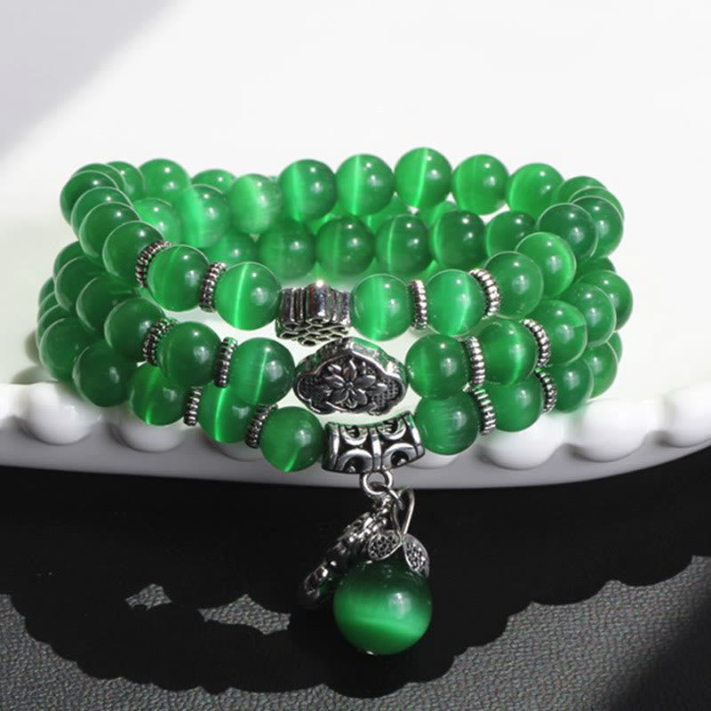 Cat Eye PiXiu Triple Wrap Bracelet, image 9, healing bracelet