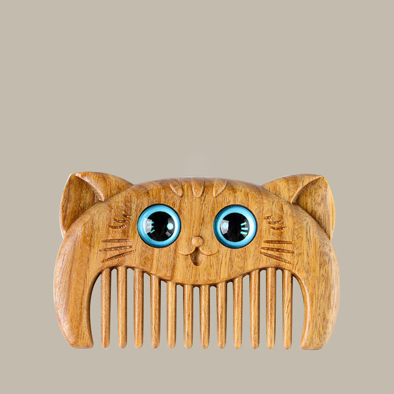 Green Sandalwood Cat Portable Comb, image 13
