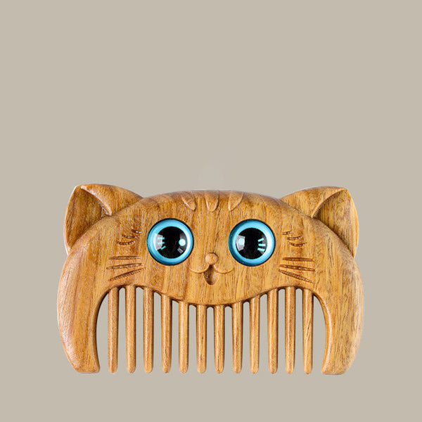 Green Sandalwood Cat Portable Comb, image 13