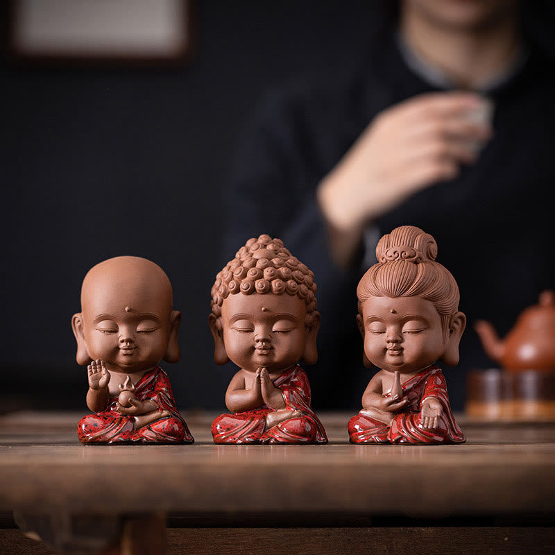 Gautama Kwan Yin Ceramic Set – set on office windowsill with natural light, daily serenity scene