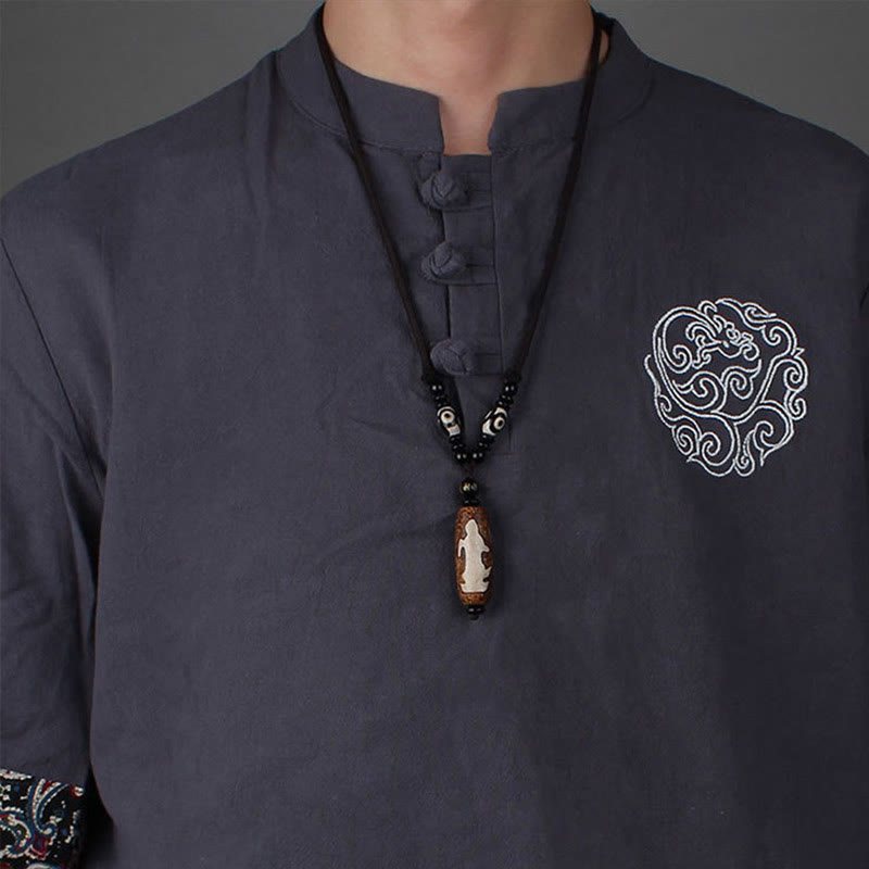 Dzi Bead Om Mani Padme Hum Avalokitesvara Necklace Secondary image
