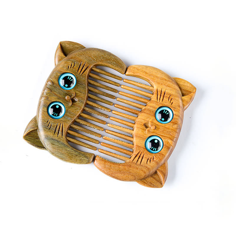 Green Sandalwood Cat Portable Comb, image 9