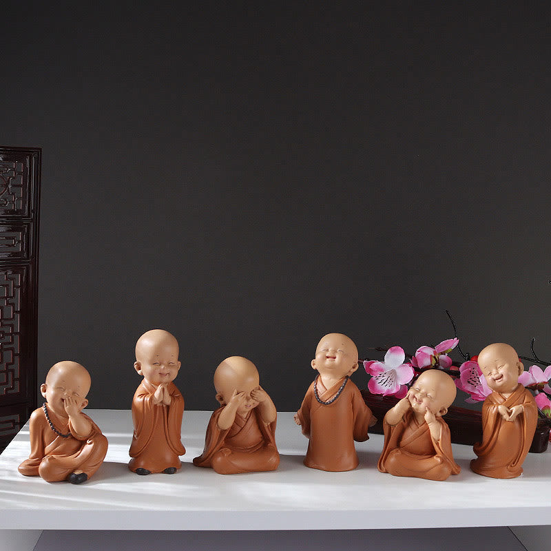 Mini Praying Monk Decor – instruction card with monk meaning and placement tips, included guide