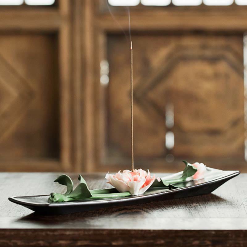 Ceramic Lotus Incense Burner | Serenity & Balance
