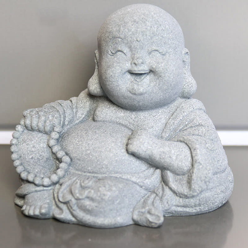 Meditation Buddha Statue Compassion Home Decoration – weathered bronze patina, vintage bohemian style