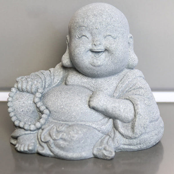 Meditation Buddha Statue Compassion Home Decoration – weathered bronze patina, vintage bohemian style