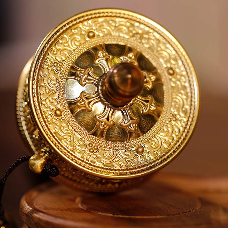Sandalwood Tibetan Prayer Wheel Om Mani Padme Hum | Calm & Healing