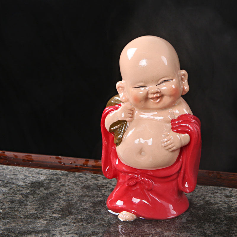 Color Changing Laughing Buddha Tea Pet – Mellow earth tone palette, natural aesthetic tea decor