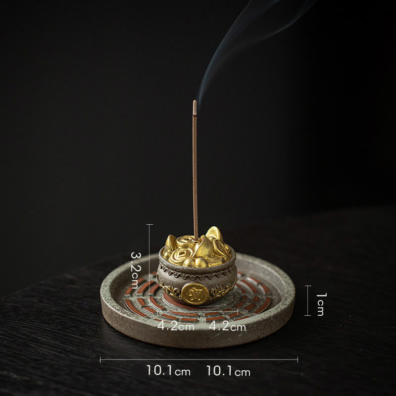 Treasure Bowl Bagua Ceramic Incense Burner