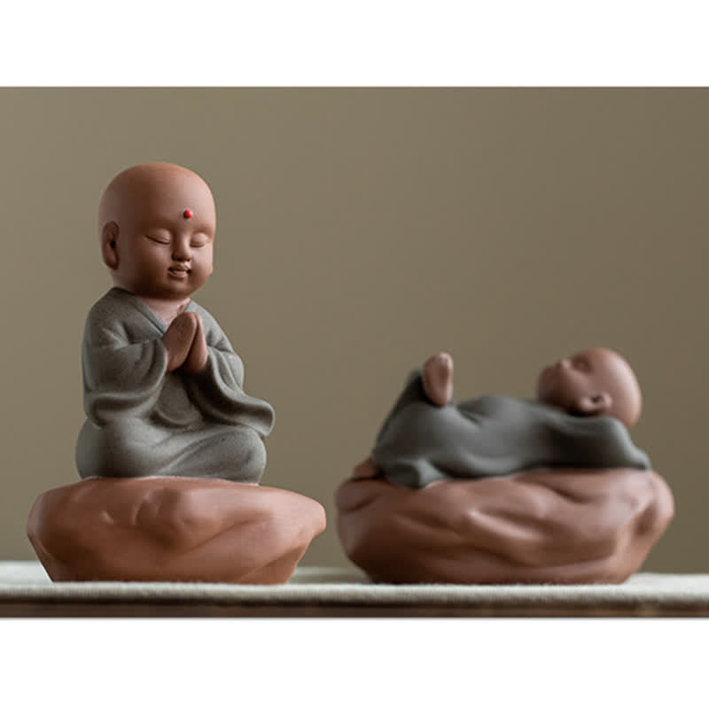 Black Peach Wood Buddha Flower Decoration – packaging box and care card, mindfulness gift for home
