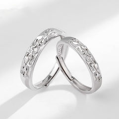 925 Sterling Silver PiXiu Couple Ring – two rings crossed together on white background, S925 stamp visible, love balance jewelry