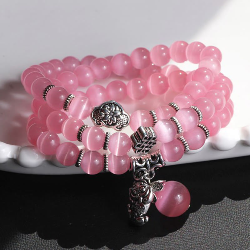 Cat Eye PiXiu Triple Wrap Bracelet, image 24, healing bracelet