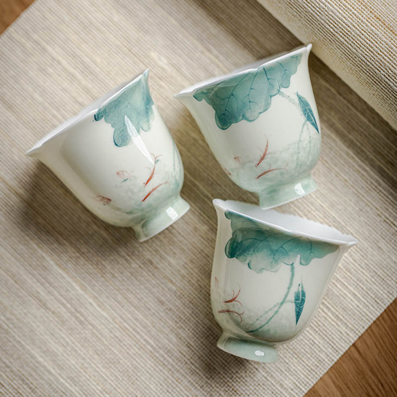 Koi Lotus Teacup – Gift box packaging with product and care card