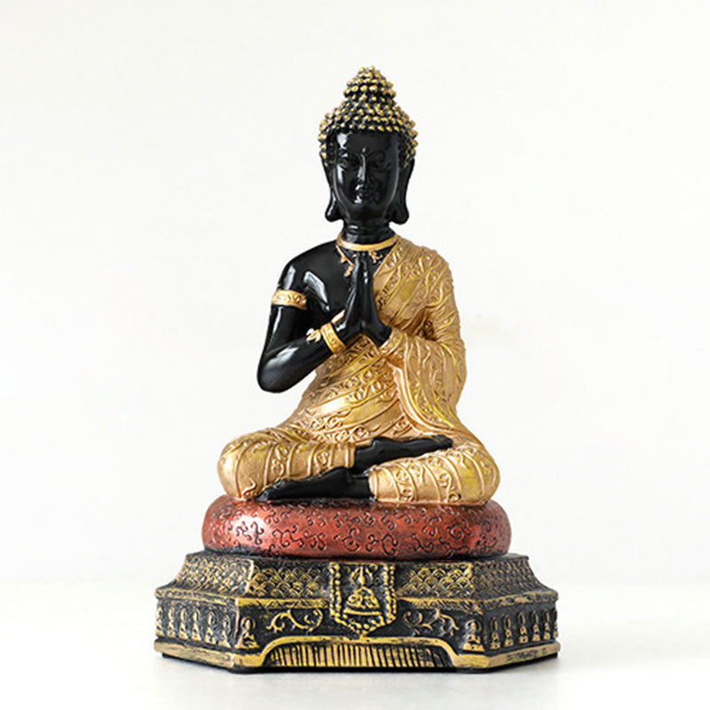 Buddha Compassion Ornament – finely molded resin details, peaceful sanctuary decor