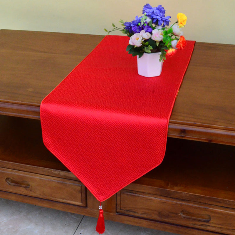 Tibetan Dragon Vajra Jacquard Altar Table Runner | Luck