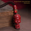 Chinese Zodiac Cinnabar Pendant – Dragon and Snake zodiac Samantabhadra figure, guardian necklace
