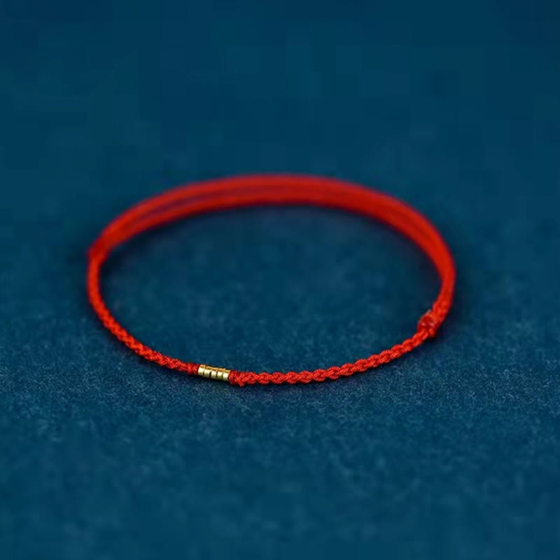 925 Sterling Silver Lucky Gold Bead Braided Bracelet, image 9, healing bracelet